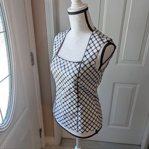 NWT - White House Black Market Gingham Fitted Bodice